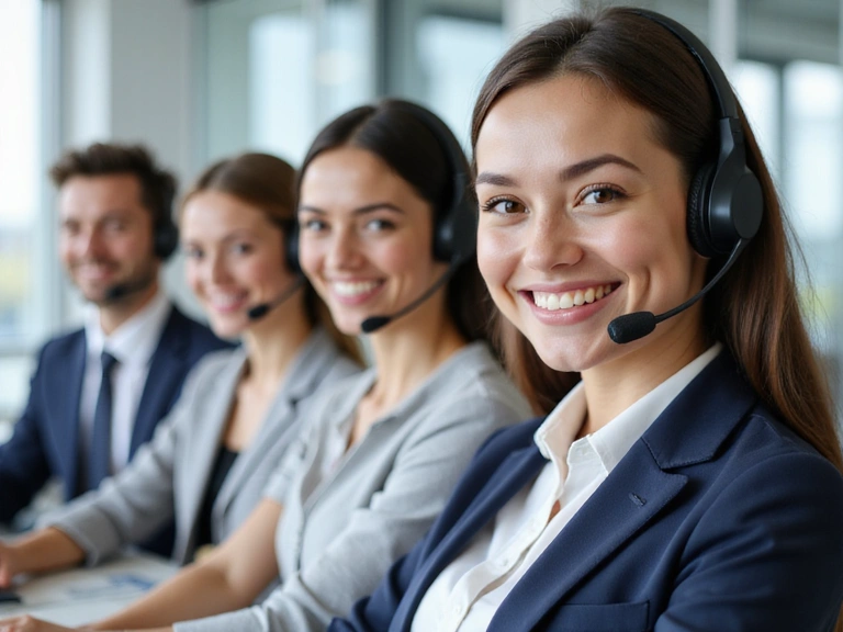Equipo de soporte al cliente amigable listo para ayudar.